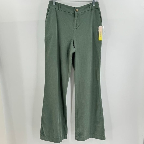 Summersalt Size 6 Thyme Green The Easy High Waist Micro Flare Pants - Picture 1 of 7